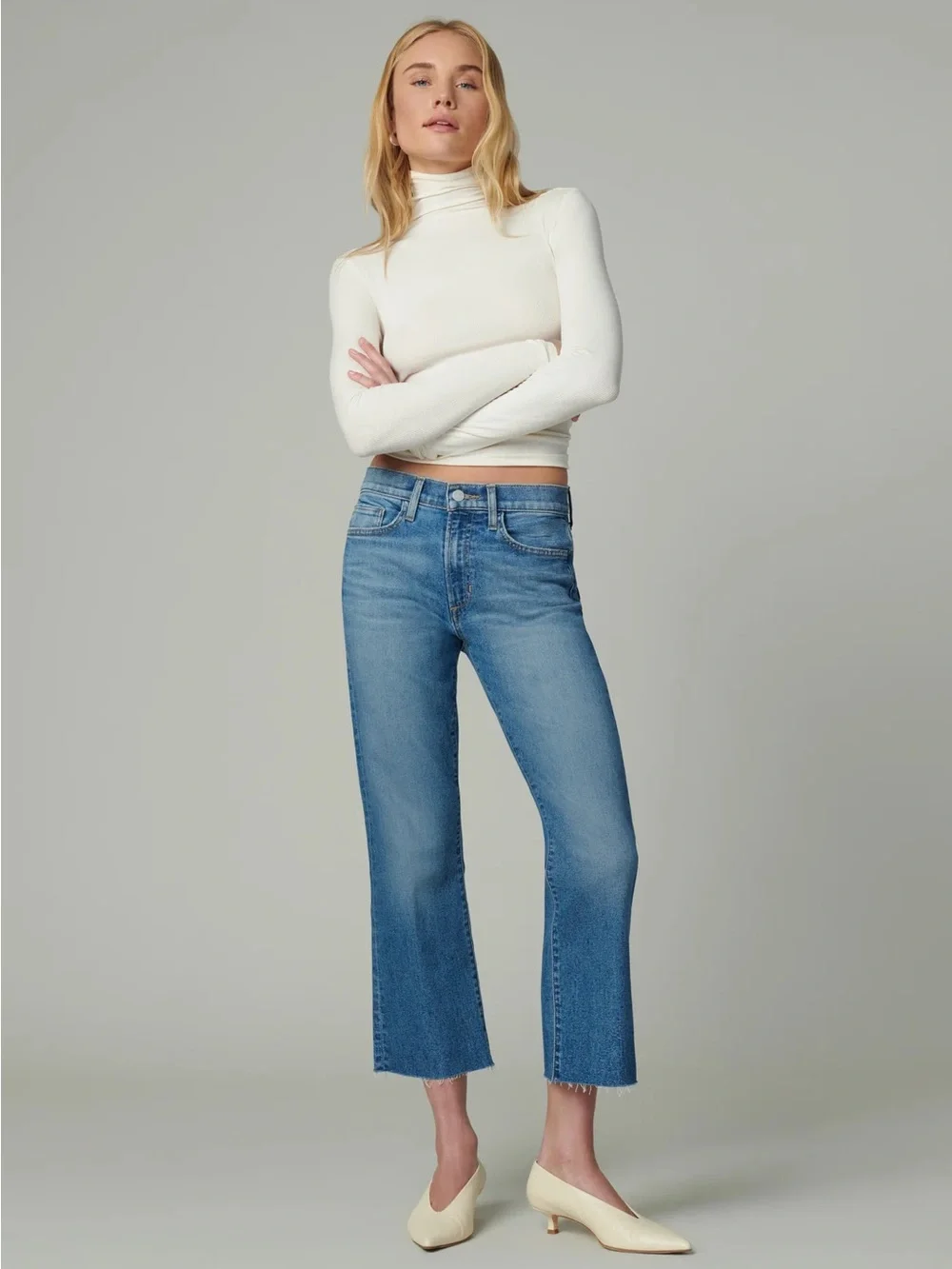 Joe’s Jeans The Callie High Rise Cropped Boot Jeans Size 25 Medium Wash